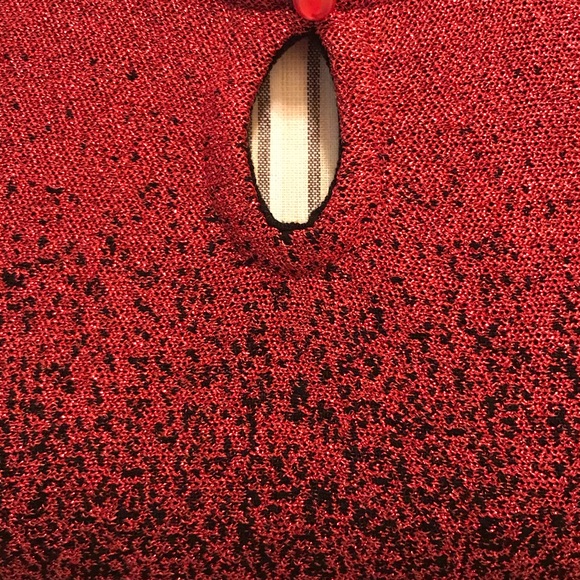 NY Collection red & black sweater Top size XS - Picture 6 of 10